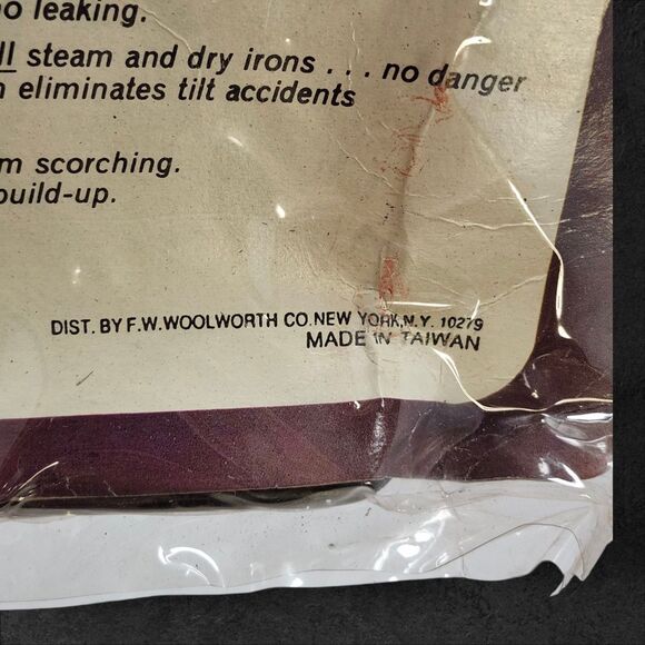 Vintage Woolworth Teflon Iron Rest NOS Sealed 1960s–70s Retro Laundry Tool Rare - Picture 3 of 6